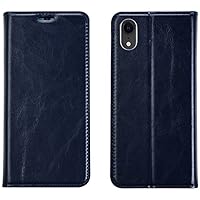 Stent Function Case for Apple iPhone XR 6.1 Inch, Leather Magnetic Folio Shockproof Phone Case Wallet [Card Holder] (Color : Blue)