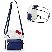 Anime Cute Cartoon Bag Cosplay Shoulder Bag Backpack Handbag PU Schoolbags for Kids Girls Fans(Navy Blue)