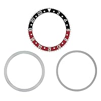 Ewatchparts RETAINING BEZE INSERT COMPATIBLE WITH ROLEX GMT 1670 1675 16750 16753 16758 COKE BLACK/RED
