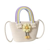 Straw Bucket Bags for Women Travel Tote Crossbody Bag Woven Summer Shoulder Bag Handbag Phone Pouch