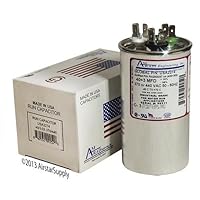 40 + 3 uf/Mfd Round Dual Universal Capacitor Replacement Amrad USA2274 Replacement - Used for 370 or 440 VAC, Made in The U.S.A.