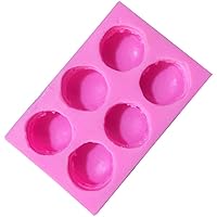 6 Holes Macaron Silicone Mold Fondant Cake Chocolate Baking Mould Supplies(random Color)