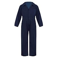 ACSUSS Kids Boys Mechanic Costume Coverall Flight Suit Jumpsuit Birthday Party Cosplay Carnival Halloween Fancy Dress Up