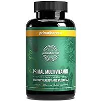 Multivitamin for Women and Men by Primal Harvest Vitamin A, Vitamin C, Vitamin D and E, Vitamin B12, B6, Biotin, Zinc Supplements, 30 Capsules