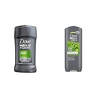 Dove Men + Care Extra Fresh Antiperspirant Deodorant Twin Pack, 72hr Sweat & Odor Protection & DOVE MEN + CARE Body Wash and Face For Fresh, Healthy-Feeling Skin Extra Fresh Cleanser