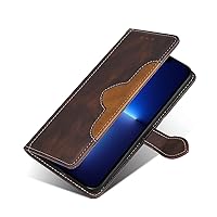 CYR-Guard Wallet Folio Case for Sharp AQUOS R5G, Premium PU Leather Slim Fit Cover for AQUOS R5G, Easy Carry, Brown