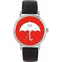 White Umbrella Watch 38mm Case 3atm Water Resistant Custom Designed Quartz Movement Luxury Fashionable