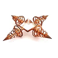 Handcrafted Exquisite Copper Coil Crystal Quartz Pyramid Energy Generator 4 Points Healing Reiki Chakra Balancing