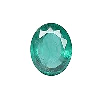 GEMHUB Loose Green Emerald 8.115 Ct. Zambian Oval Cut Lab-grown Stone For Jewelry Green Emerald for Rings