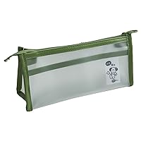 Stationery Bag Wear-Resistant Multipurpose Zipper Closure Pencil Case Makeup Cosmetic Bag Green