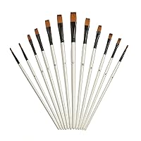 Brush Set Special Brushes Nylon Brushes Watercolor Brushes Art with Acrylic Oil (Color : Black, Size : 1)