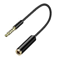 Cellet Gold Plated 3.5mm TRRS Male to Female Audio Adapter for Mobile Credit Card Reader, Headphones, Audio Aux, 6 Inch - Retail Packaging