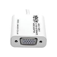 Tripp Lite USB C to VGA Video Adapter Converter1080p, M/F, Thunderbolt 3 Compatible, USB Type C, USB-C, USB Type-C, 6in (U444-06N-VGA-AM),White