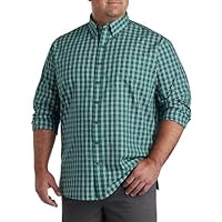 Harbor Bay by DXL Men's Big and Tall Easy-Care Small Plaid Sport Shirt