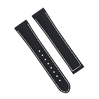 Ewatchparts 20MM RUBBER BAND STRAP DEPLOYMENT BUCKLE CLASP COMPATIBLE WITH OMEGA SEAMASTER BLACK WS