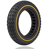 50/75-6.1 Scooter Tire Tubeless, 10 Inch 10x2.125 Solid Tires Replacement for Xiaomi MI M365 Pro 2 Gotrax G4 G3 Plus Apex Pro Electric Scooter, 54-152 10X2 Front Rear Wheels Yellow 1 Pcs