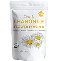 Organic Chamomile Flower Powder, Food Grade for Baking, Cooking, Tea, Summer Drinks, DIY Skin and Hair Care Products, Natural Face Packs, Face Mask 8 oz 223 gm