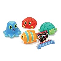 Melissa & Doug Seaside Sidekicks Squirters: Water Toys Bundle with 1 Theme Compatible M&D Scratch Fun Mini-Pad (06435)