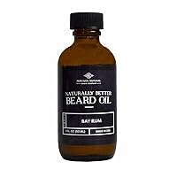 MNSC Bay Rum Naturally Better Beard Oil & Conditioner - Softens, Smooths, & Strengthens Beard Growth, Hypoallergenic, All-Natural, Plant-Derived, Made in USA