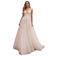 Elegant Wedding Dress V-Neck Sleeveless Flower Slings Chiffon Bridal Gown