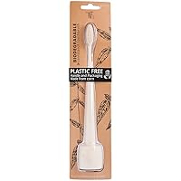Bio Toothbrush and Stand, Soft Nylon Bristles with Non GMO Cornstarch Handles, Plastic Free Packaging and Ivory Desert