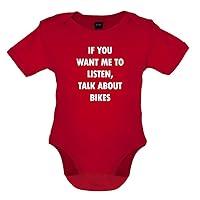 If You Want Me To Listen, Talk About Bikes - Organic Babygrow/Body suit