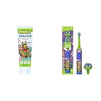 Firefly Kids TMNT Toothpaste and Ninja Turtles Power Toothbrush with Cover and Battery Included, Ages 3+, 1+1, 4.2 OZ