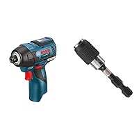 Bosch PS42N 12V Max Brushless Impact Driver (Bare Tool), Blue&BOSCH ITBHQC201 2 1/4