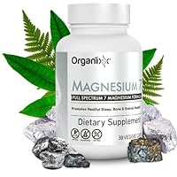 Organixx Magnesium Supplement, Natural Magnesium Capsules for Sleep Support, Muscle Recovery, with Vitamin B6 and Manganese Citrate and Glycinate, High Absorption, Vegan, Non GMO (30 Count)