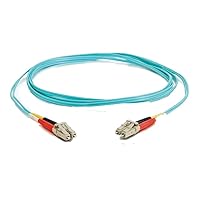 Legrand - C2G Fiber Optic Ethernet Cable, Aqua 10Gb 50/125 LC-LC Duplex Multimode Fiber Patch Cable, 2 Meter (6.6 Foot) PVC Coated Fiber Optic Ethernet, 1 Count, C2G 33046