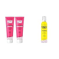 Marc Anthony Shampoo & Conditioner Set with Caffeine, Ginseng & Vitamin E for Longer, Stronger Hair, Plus Strictly Curls Styling Foam with Silk Amino Acids & Vitamin E for Fuller Curls