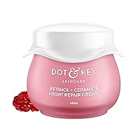 Dot. & .Key Night Reset Retinol + Ceramide Night Cream | Anti Aging Cream For Women & Men | Reduces Fine Lines & Wrinkles | Oil Free & Non-Sticky Moisturizer | 0.84 Fl Oz