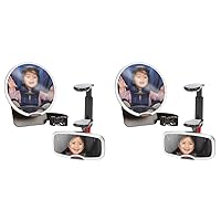 Diono Baby Car Mirror 4 Pack, Includes Safety Car Seat Mirror for Rear Facing Infant & See Me Too Rear View Baby Mirror Both Fully Adjustable with Wide Crystal Clear View, Shatterproof,