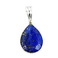 RIYO Cute 925 Sterling Silver Genuine Lapis Lazuli Pendant for Girl's