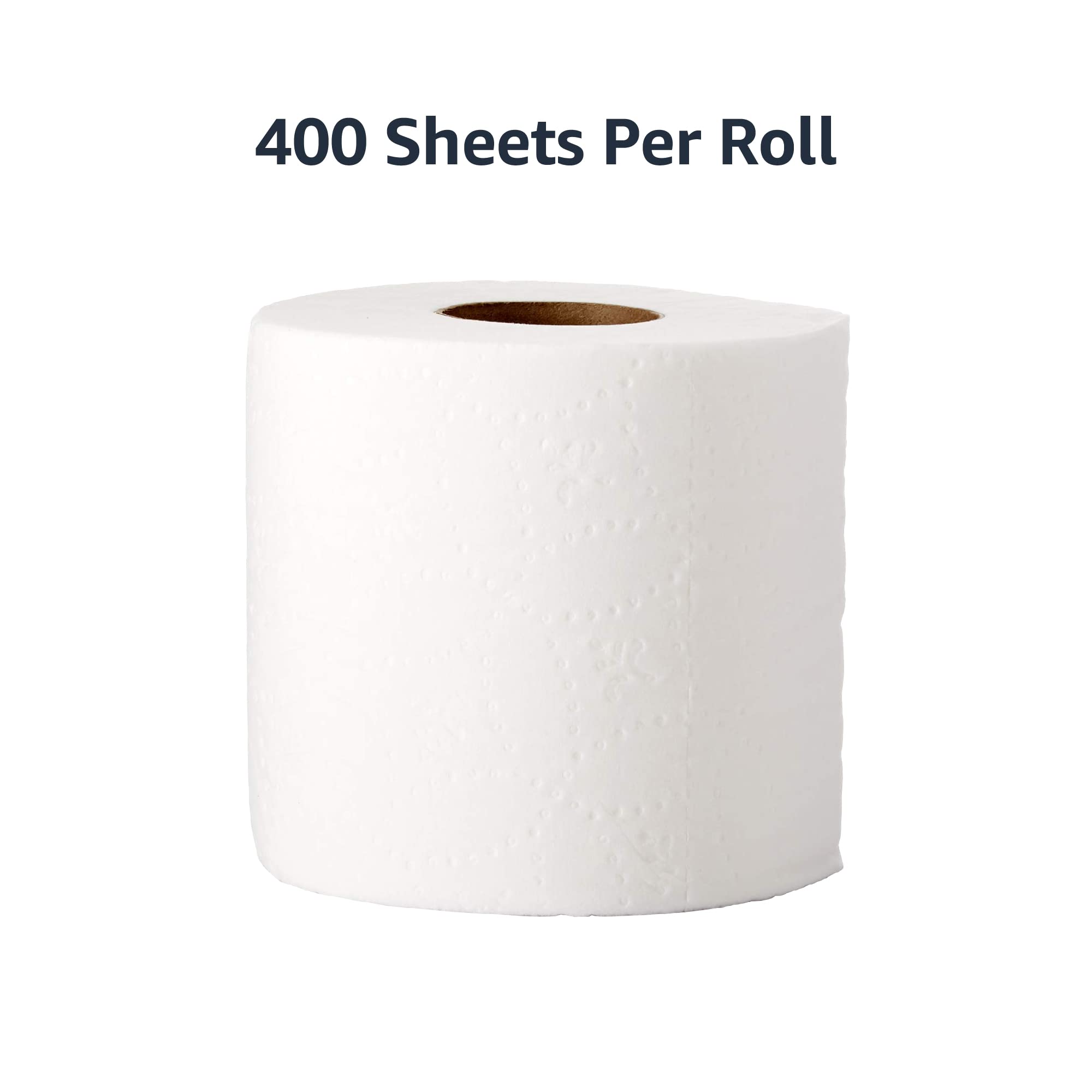 AmazonCommercial 2-Ply White Ultra Plus Individually Wrapped Toilet Paper/Bath Tissue,Bulk,Septic Safe,FSC Certified,Unscented, 32000 Count, 80 Pack of 400 Sheets per Roll (4.1