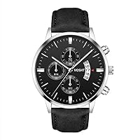 Ziyan Men's Watch Brown Black White Fashion Men Quartz Luxury Business Leather Strap Quartz Wrist Watch