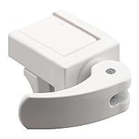 Prime-Line U 9809 Sliding Window Lock for Vinyl Windows – Easy Installation to Keep Windows Securely Closed – Diecast Construction, White (Pack of 1)