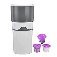 the Original Portable Drip Coffee Maker Travel Mug, Single Serve Drip Coffee Maker, All-in-one Coffee with Reusable Coffee Filter((Gray White ))