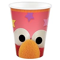 Amscan Everyday Sesame Street Design Paper Cups - 9 oz. (Pack of 8) - Vibrant, Eco-Friendly & Perfect for Kids' Parties, Family Gatherings, and Everyday Use