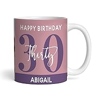30th Birthday Photo Gift Dusky Pink Tea Coffee Cup Personalized Mug |Personalized Birthday Mug | Photo Mug | Picture Mug | Personalized Mug | 30th Birthday | 30 Years Old |Custom Gift
