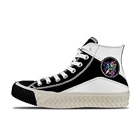 Popular Graffiti (22),Black Custom high top lace up Non Slip Shock Absorbing Sneakers Sneakers with Fashionable Patterns