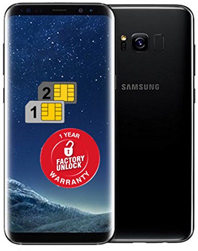 Samsung Galaxy S8+ Plus SM-G955FD 64GB Dual Sim Unlocked Phone -US/Latin America Version (Midnight Black) 1 Year Warranty