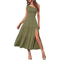 one Shoulder Bridesmaid Dresses Spring Prom Dresses for Women 2024 with Side Split