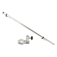MARINE CITY 304 Grade Stainless Steel Rail Mounted Flag Pole 21 Inches and Flag Pole Base Kit for Marines – Boats – Yachts – Kayaks (Flag Not Included)
