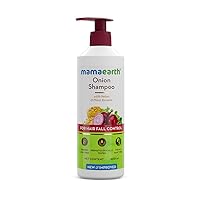 Mamaearth Onion Shampoo for Hair Growth & Loss Control | Moisturizing Gentle Scalp Cleanser with Plant Keratin | SLS & Paraben Free | 13.53 Fl Oz (400ml)
