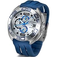 Locman Mens Mare Titanium Water Resistant Watch Blue 138SLBL
