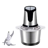 Qiangcui Electric Food Processor Meat Grinder and Food Chopper,Stainless Steel Blades,2-Speed Processor,for Meat,Vegetables,Fruits,and Nuts/237