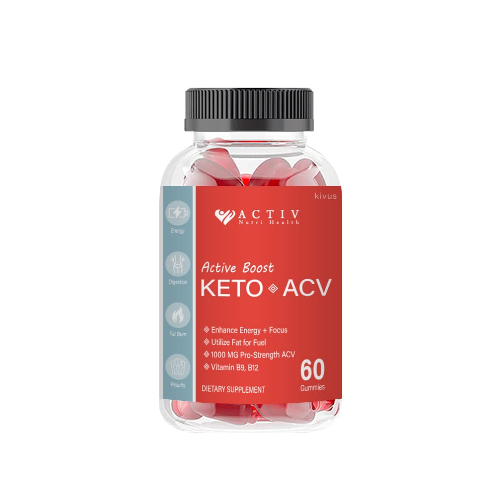 kivus Activ Keto Gummies - Activ Nutri Health Active Boost Keto ACV Gummies (Single, 60 Gummies)