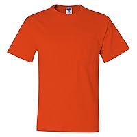 Jerzees Men's Heavyweight Crewneck Short Sleeve T-Shirt, S, Tennessee Orange