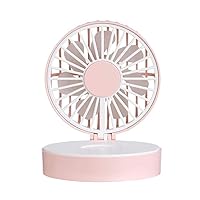 Portable Handheld Fan Fan Small Portable Small Fan Operated Charge Air Cooler for Outdoor Girl, vertice, Pink (Color : Pink)